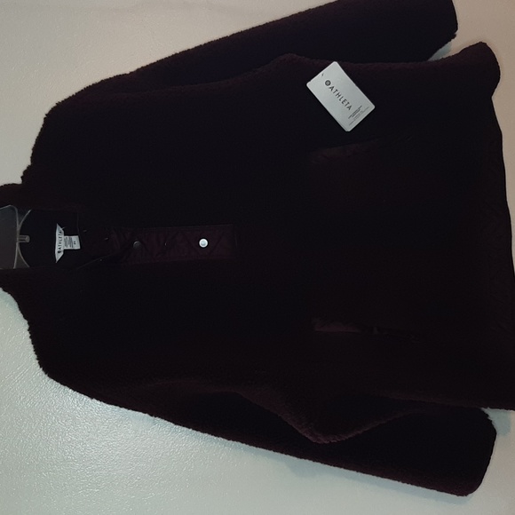 Nwt athleta cozy sherpa snap sweatshirt pullover - Picture 4 of 8